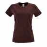 Camiseta laboral MUJER manga corta con cuello redondo REGENT Burdeos 1