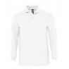 Polo laboral HOMBRE manga Larga WINTER 100% algodón BLANCO 1